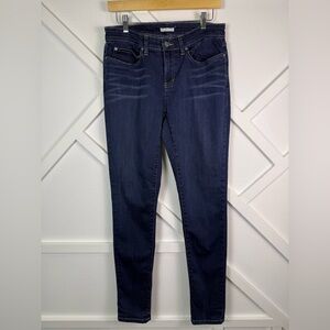 Eileen Fisher Dark Wash Skinny Jeans Organic Cotton Stretch Women’s Size 8